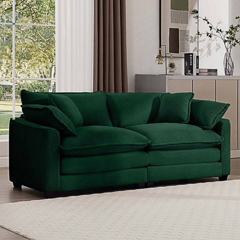 Canapé 2 places avec 4 coussins Modern Living, Vert