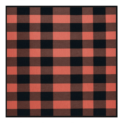 Tapis damier noir lavable à la machine