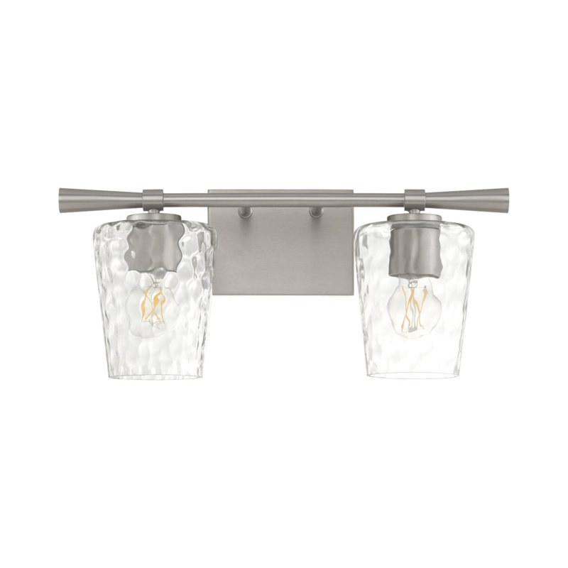 Éclairage pour meuble-lavabo à 2 lumières Bodan, Satin Nickel