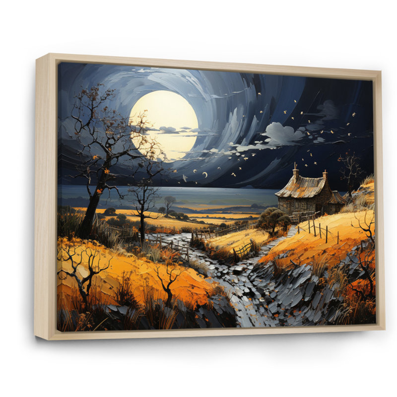 Patchwork de campagne Moody Skies I, H 30 po x l 40 po x P 1,5 po, Cadre naturel flottant