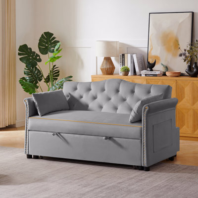 Canapé-lit en velours