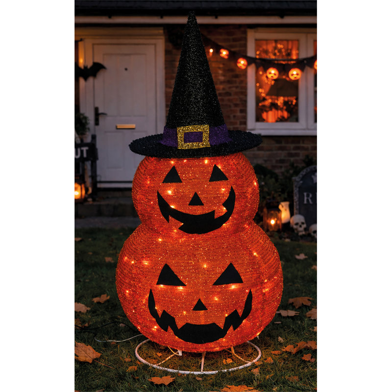Foldable Pumpkins 45 LED Outdoor Battery Decoration