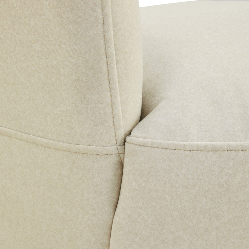 Fauteuil Janina, Velours Vesper Nature