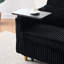 Velours côtelé noir avec table mobile amovible et prise pour bureau pour les amoureux-1232359907