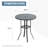 Tieshia Round Steel Outdoor Bar Table Umbrella Hole , 35.4 " W 35.4 " D-66063359