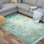 Tapis oriental vert / bleu clair Folmar