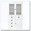 72''H Kitchen Pantry, 40''x20'' Widen Display Storage Cabinet with Glass Doors-1388839725