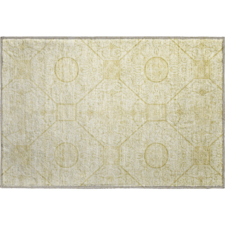 Premium Machine Washable Bucz AMF1748 Geometric Rug