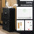 Narrow Entryway Shoe Storage Cabinet Shoe Rack with 2 Flip Drawers for Living Room, Hallway, Black-714169051-681661586