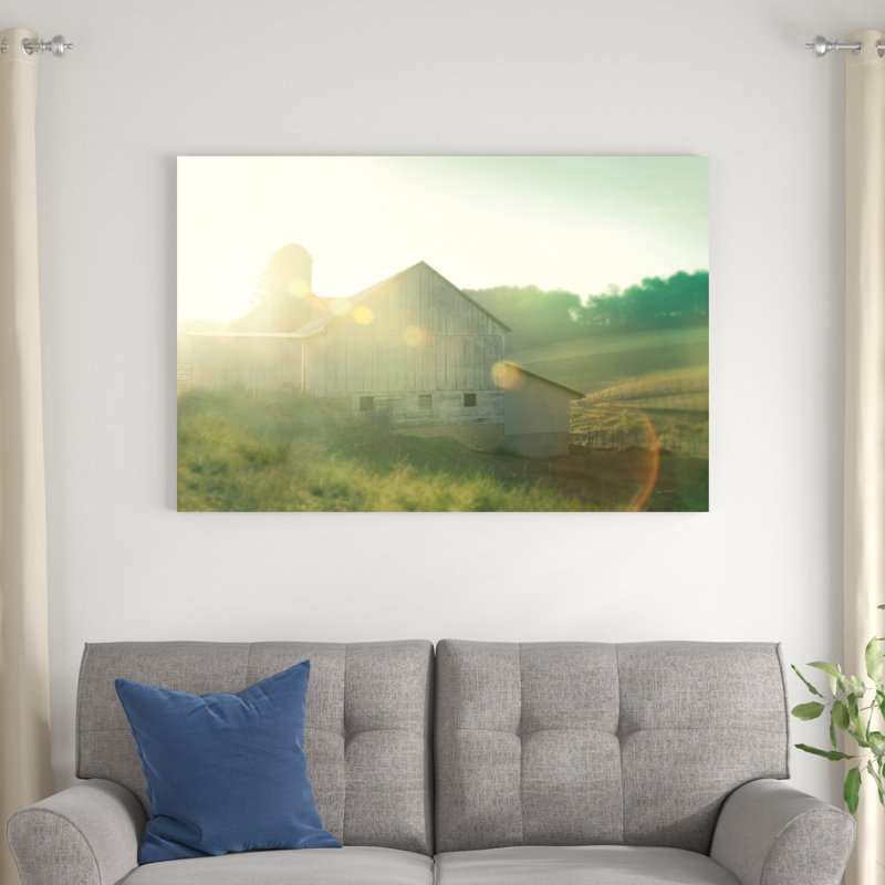 «Farm Morning II Square», H 32 po x l 48 po