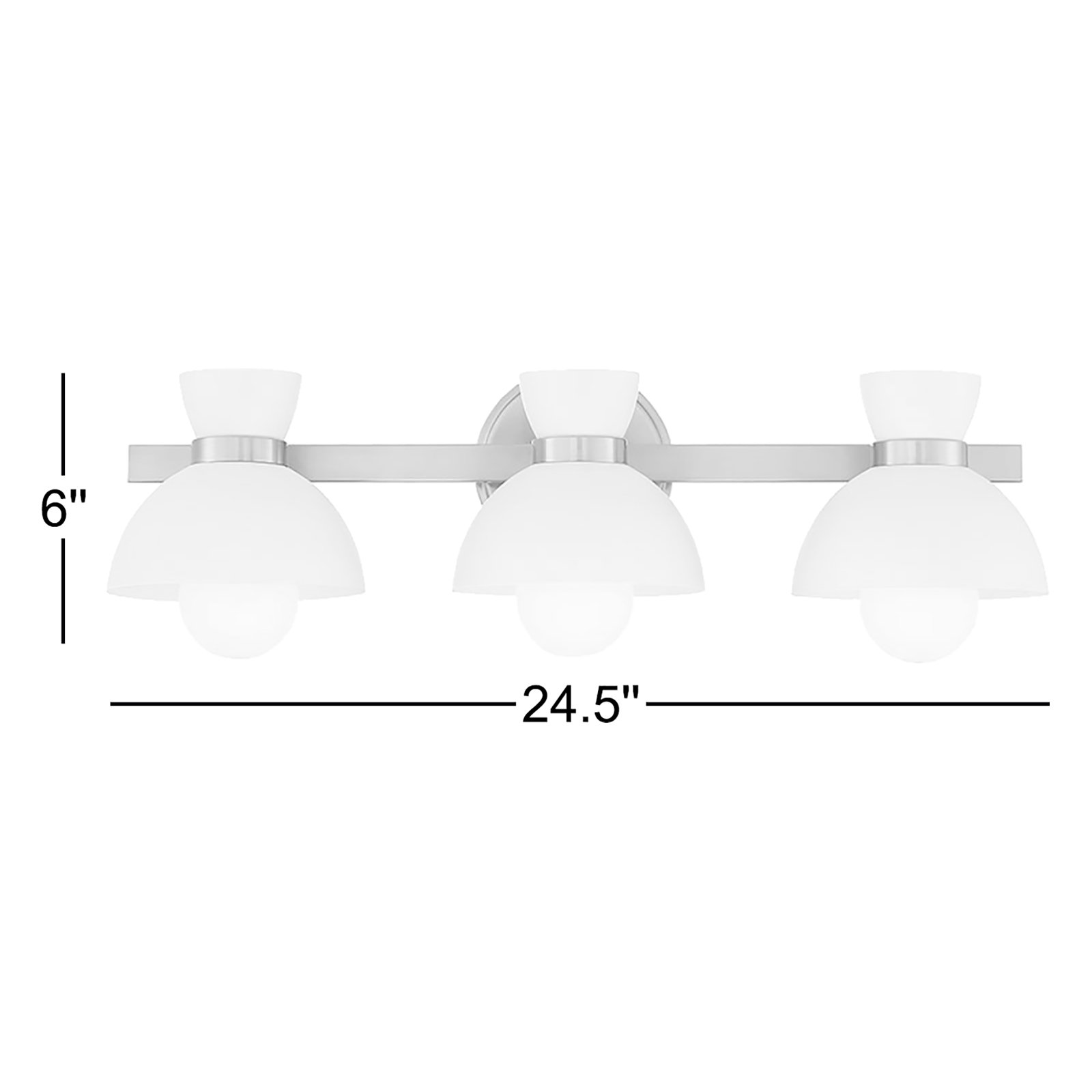 Zurie 3-Light Vanity Light, Brushed Nickel