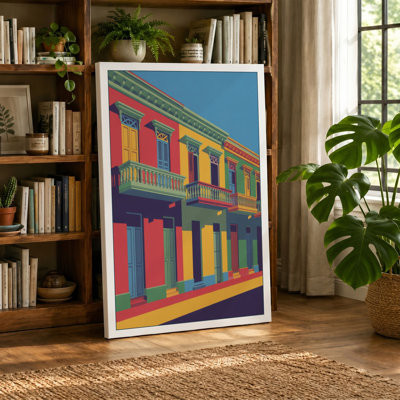 Colonial Facade Maximalist 1 Piece Wrapped Canvas Wall Art