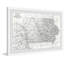 White Iowa - Reproduction d'art graphique sur papier encadré-1607349476