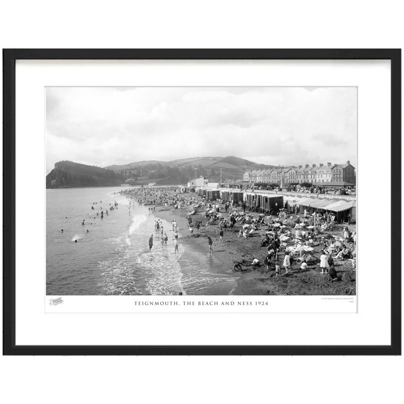 Teignmouth, The Beach And Ness 1924 by Francis Frith - Single Picture Frame Print, 40cm H x 50cm W x 2.3cm D