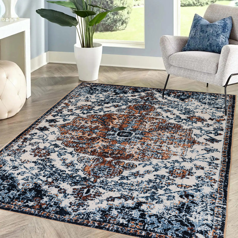 Tapis intérieur / extérieur rectangulaire avec envers antidérapant Hojovice, Rectangle 5 pi x 7 pi