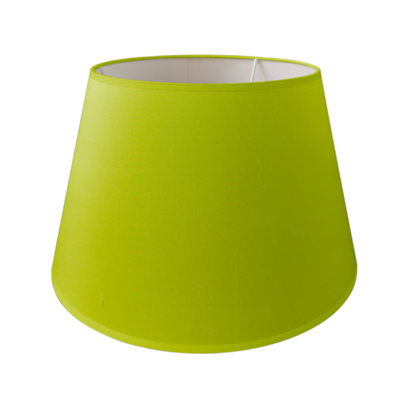 Empire Silk Lamp Shade ( Uno ), 30cm H x 45cm W x 30cm D, Lime