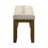 Liyo Dining Bench, Tufted Beige Upholstery Seat, Brown Wood, 48 Inch