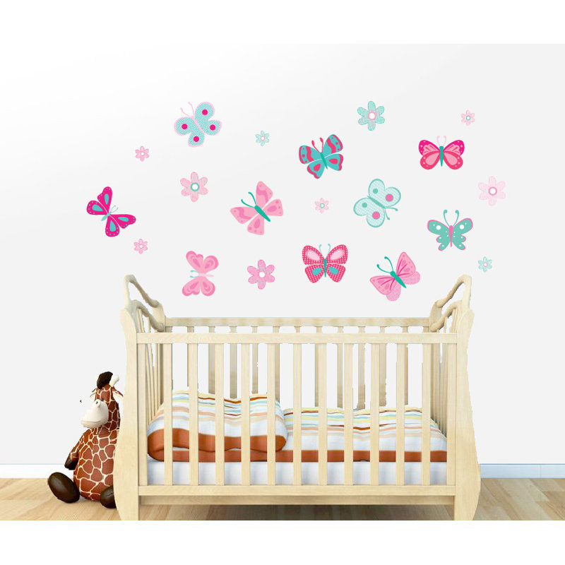 Décalcomanie murale papillon et fleur, Schéma B