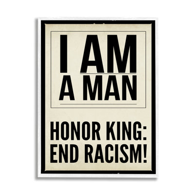 " Honor King End Racism Courageous Commemorating Quote " by Graffitee Studios