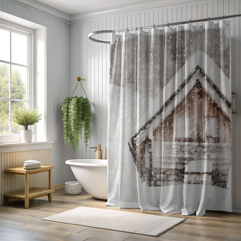Bryen Shower Curtain, 74"H x 71"W