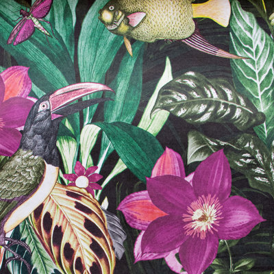 Tropical Collection Palau Floral Fish and Bird Inspired 27.8' L x 27.5" W Wallpaper Roll