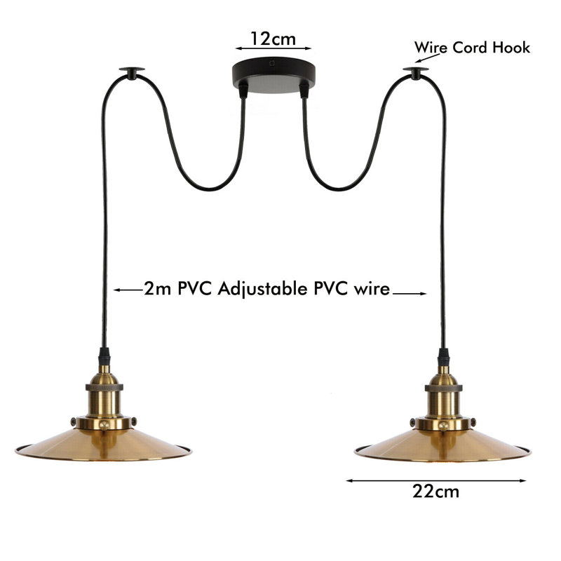 Engel 2 - Light Yellow Brass Cluster Pendant
