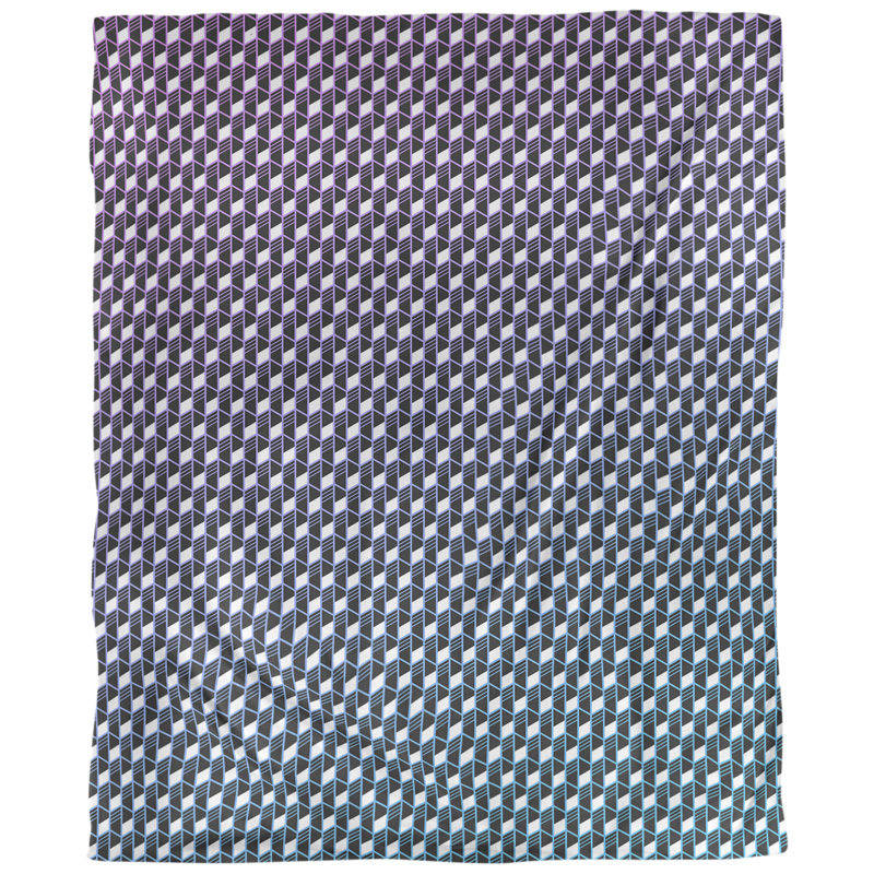 Housse de couette Katelyn Elizabeth, Microfibre, Housse de couette pour grand lit, Mauve / Bleu / Noir