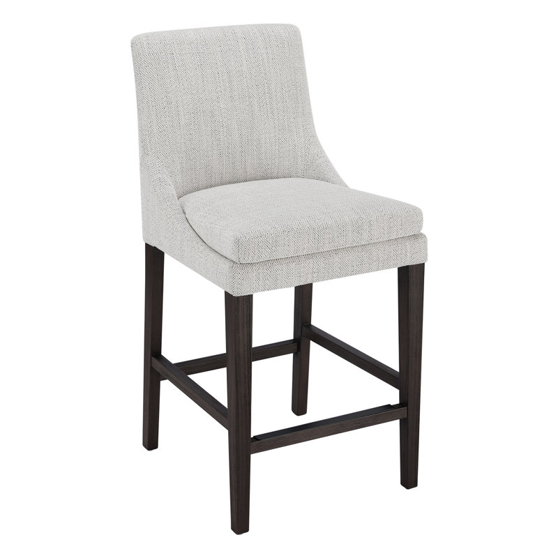 Tabouret de bar et de comptoir Niara, Tabouret de comptoir (siège d'une hauteur de 26 p, Tissage ivoire Prestige