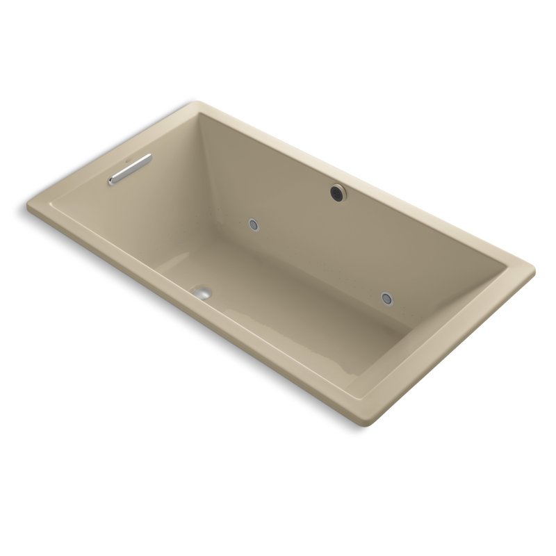 Underscore Bubblemassage 66" x 36" Whirpool Bathtub, Mexican Sand