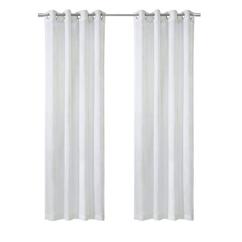 Panneau de rideau transparent avec œillets Rhiann, L 52 po x L 108 po