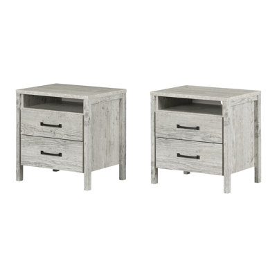 Gravity Nightstands Gray Maple