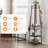 Industrial Style Freestanding Coat Rack: Hall Tree with Storage Shelves, Metal Basket & 8 Hooks-1594119838