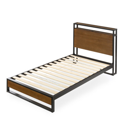 Robertsdale Low Profile Bamboo and Metal Platform Bed