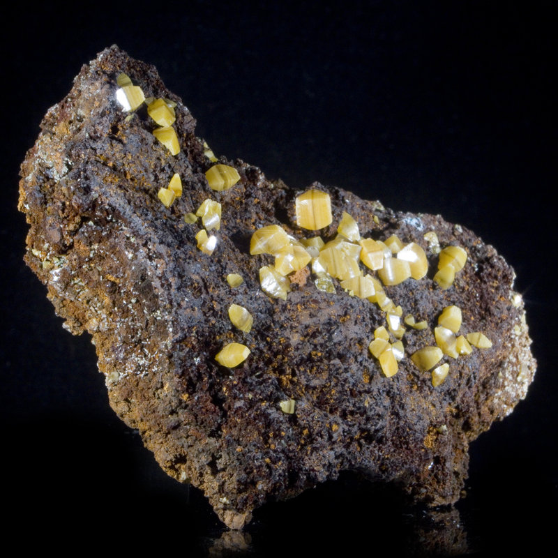 Truncated Bipyramidal "Sandwich" Wulfenite. Ojuela Mine, Mexico.