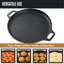 Poêle à pizza en fonte 16 pouces - Poêle à pizza ronde pour four, plaque de cuisson, barbecue ou feu de camp - Plaque chauffante antiadhésive à deux poignées - Batterie de cuisine en fonte durable et uniforme-133652757