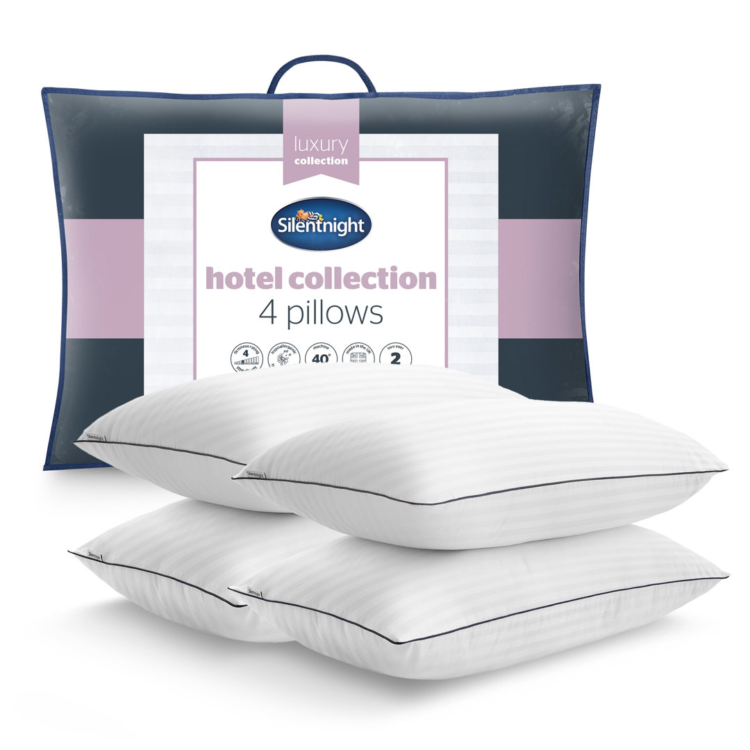 Silentnight Blue Hotel Collection Piped Pillow - 4 Pack - Image 5