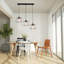 Barnwell 3-Light Kitchen Island Geometric Pendant with PVC Accents