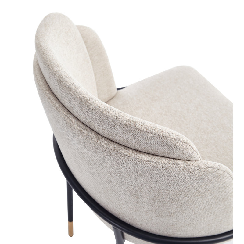 Flor Twill Weave Upholstered Dining Chair, 1, Wheat