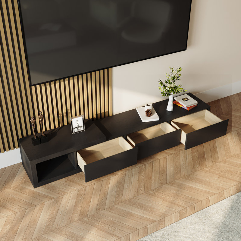 Tenita 70.86'' W Storage Credenza, Black