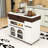 Extendable Kitchen Cart with Folding Top, Dining Table, Built-In Power Outlet and Locking Casters-1086563964