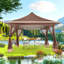 Pavillon de jardin imperméable 12 x 12 pi, tente escamotable -108638940