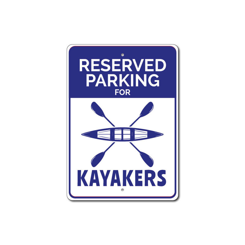Panneau de signalisation en aluminium Kayaker, H 14 po x l 10 po x P 0,04 po
