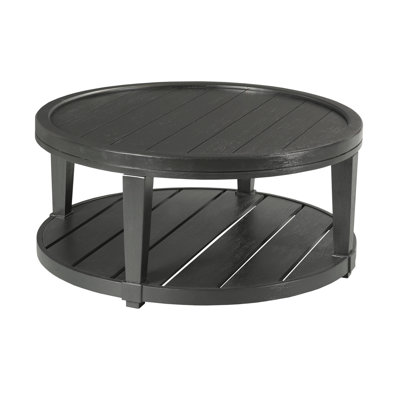 Table basse ronde (roulettes) ébène