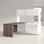 Ensemble de bureau de direction en L avec rehausse 2 pièces Idael-1843312503