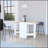 Cole White and Macadamia Folding Dining Table, Space-Saving and Stylish for Modern Living Areas-700047135-700047133