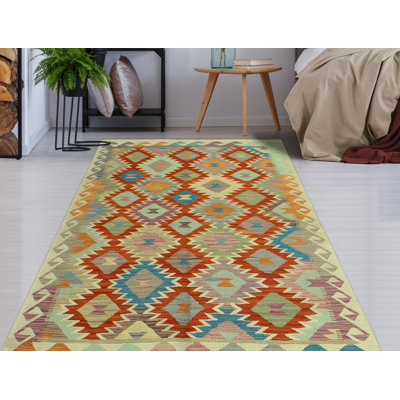 Celese One-of-a-Kind 3'10" X 5'7" 2022 Wool Area Rug Red
