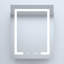 24 po Armoire à pharmacie encastrée en aluminium argenté l 30 po x P 30 po avec miroir haute définition, trois lumières DEL de couleur, tablettes réglables en verre trempé pour un rangement pratique de l'eau à densité rectangulaire