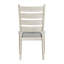 Dossier de 2 chaises latérales au fini blanc antique, siège rembourré gris confortable, structure en bois, capacité de poids de 250 lb, pour la salle à manger 2 avec structure texturée