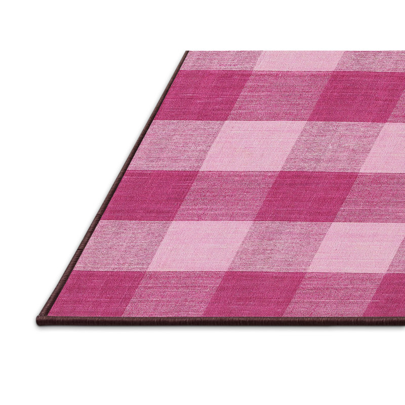 Tapis contemporain rose, Rectangle 7 pi 0 po x 9 pi 0 po