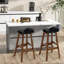 Counter Stool with Solid Wood Frame